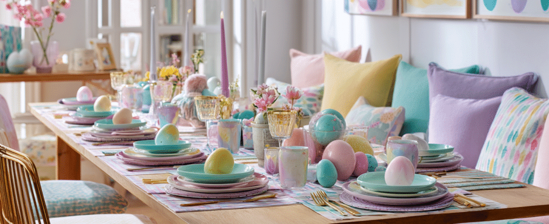 Easter Decorations Inspired by the Playful Colours Of The 1960s